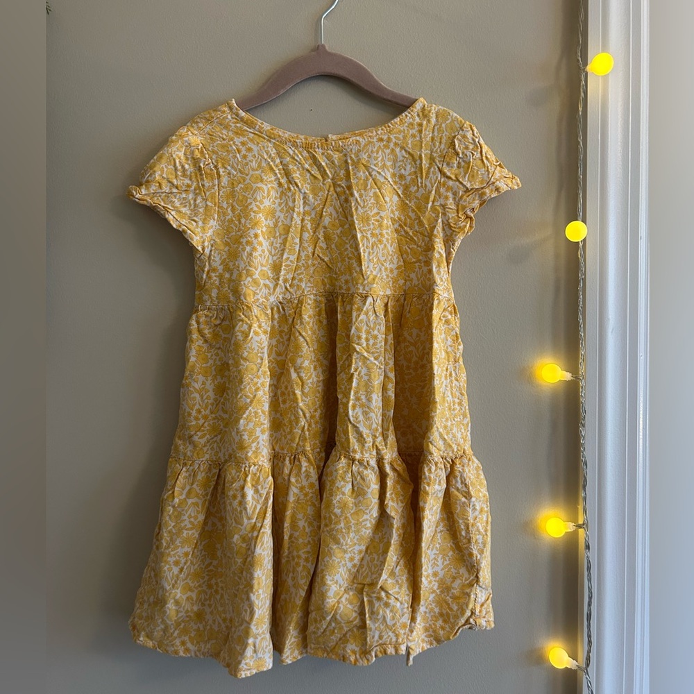 Cat & Jack Yellow Patterned Kids Dress size 5